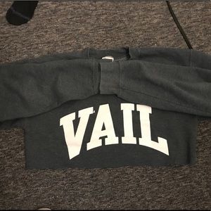 Homemade cropped Vail sweater